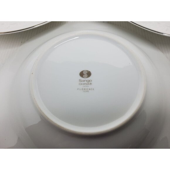 vintage set of 3 sango florence porcelain dinnerware salad bowls - Picture 4 of 4